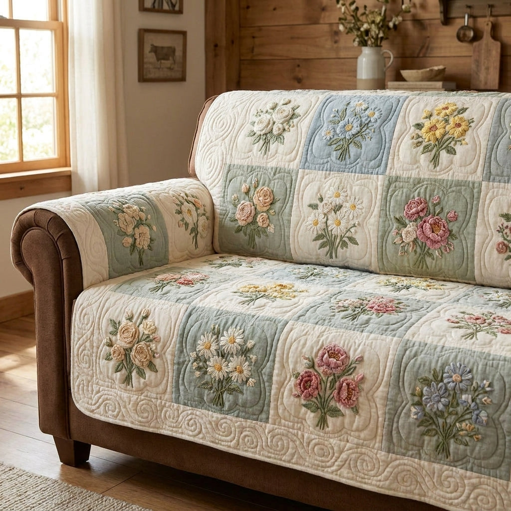 Carnival Nightmare Quilted Sofa Cover