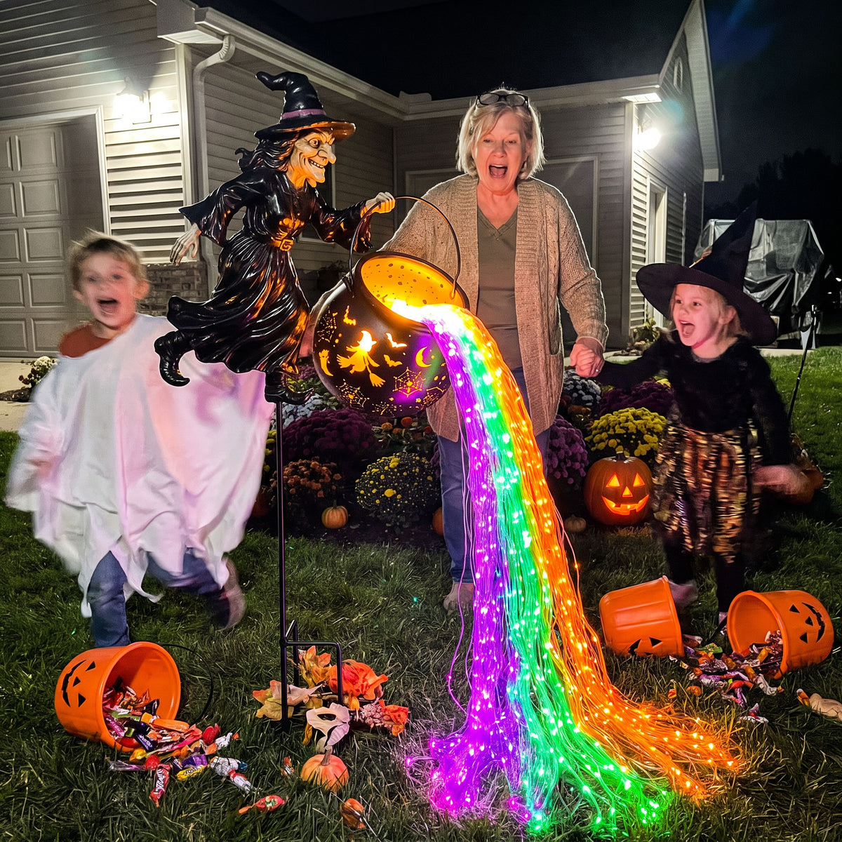🧙‍♀️Halloween Witch Cauldron Garden Light