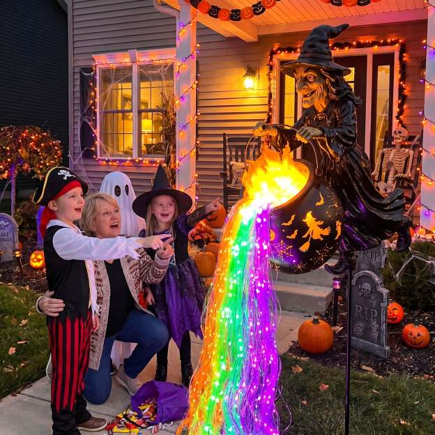 🧙‍♀️Halloween Witch Cauldron Garden Light