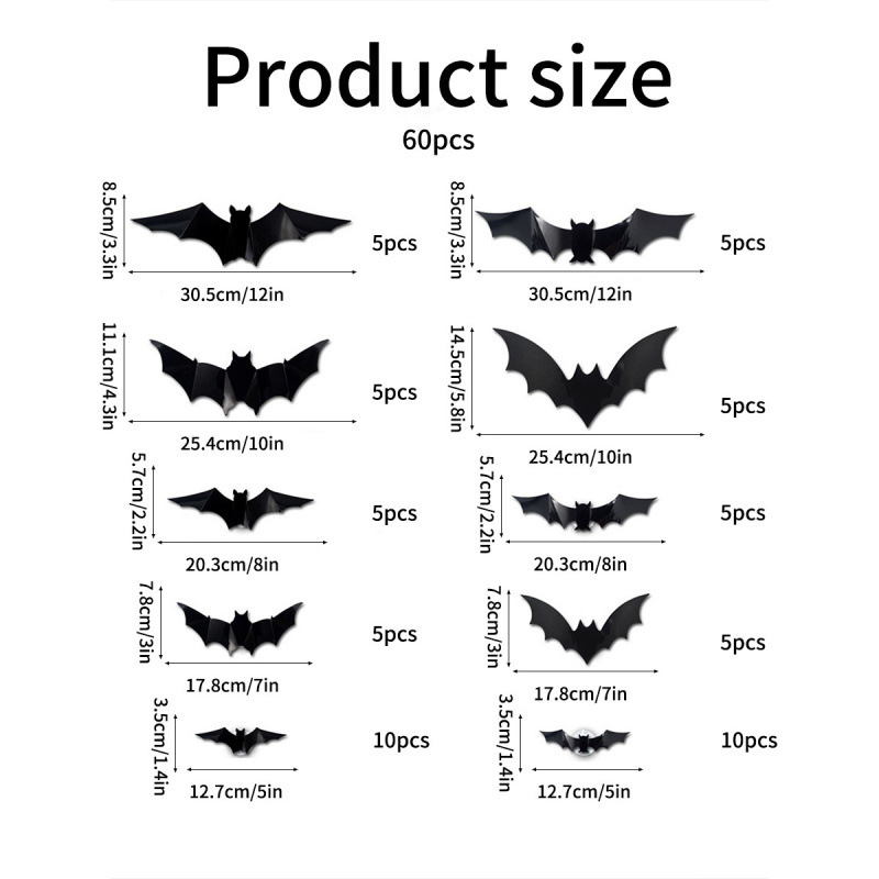🎃Halloween Colorful LED Bat Lights🦇