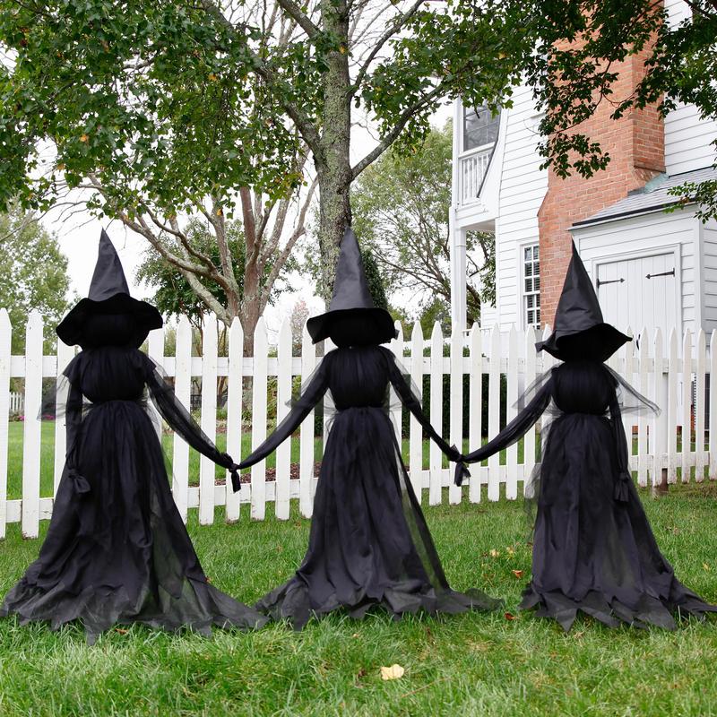 Lighted Halloween WitchStakes