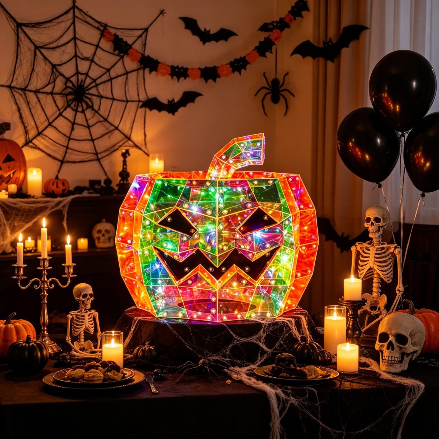 🔥Colorful Pumpkin Lamp | Prism Effect Pumpkin Art Sculpture Night Light