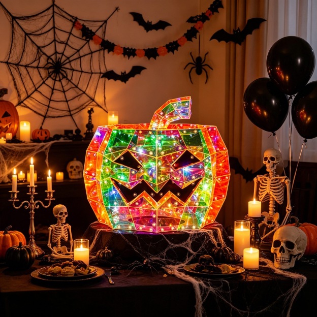 🔥Colorful Pumpkin Lamp | Prism Effect Pumpkin Art Sculpture Night Light