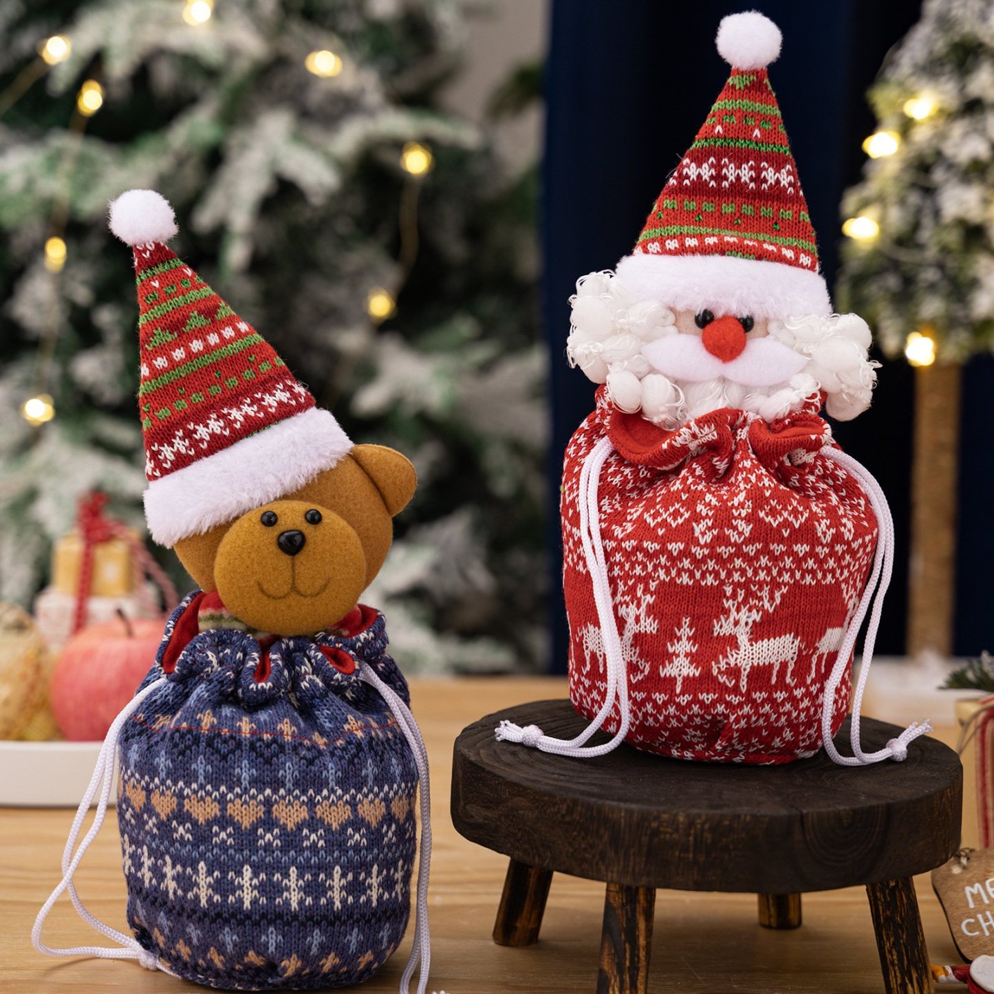 🎉🎉Christmas Knitted Doll Gift Bags
