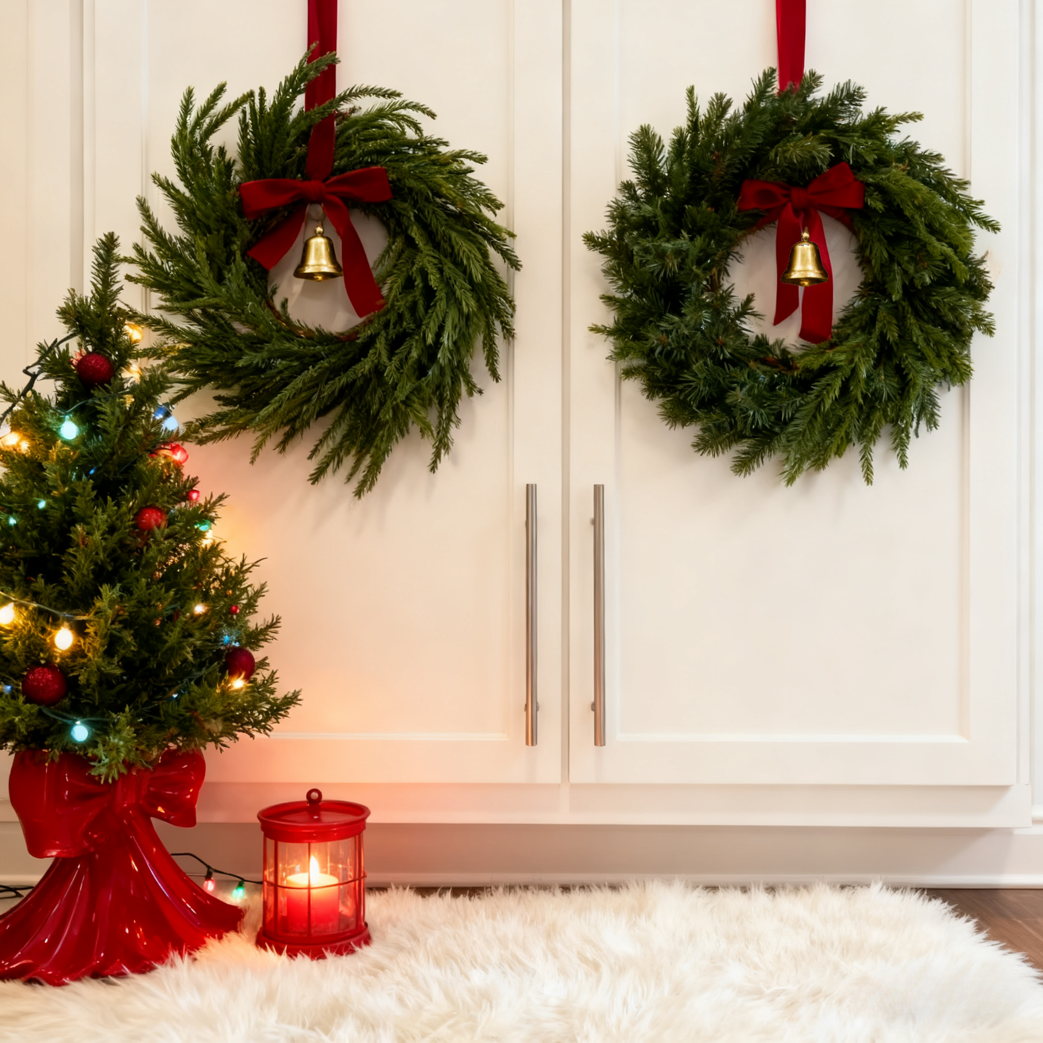 🎄Mini Christmas Wreaths✨ Dainty Size, Maximum Holiday Magic – Instant Festive Elegance for Versatile Use! 🎀