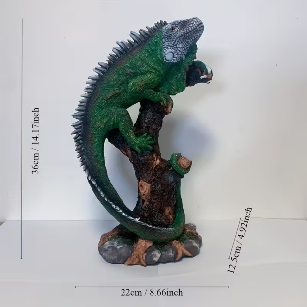 Realistic Iguana Lizard Statue