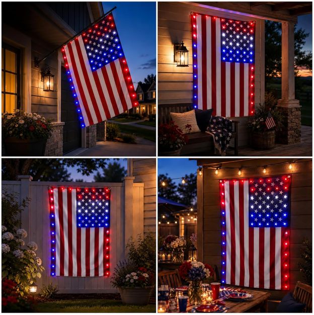 ✨Last Day: 49% OFF🔥 250th Anniversary USA Commemorative LED Flag 
