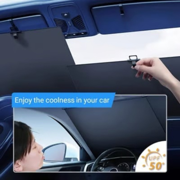 🌞2025 NEW🔥 Automatic retractable car sunshade