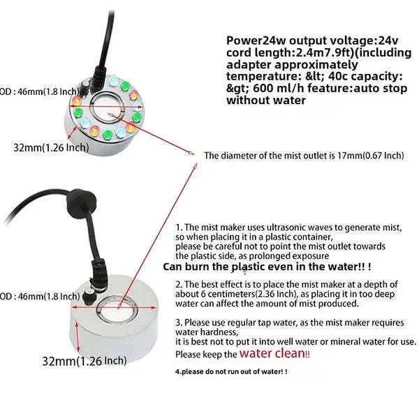 🎃Early Halloween Promotion🔥Mist Maker Ultrasonic Fogger – Indoor/outdoor Landscaping & Halloween Decoration