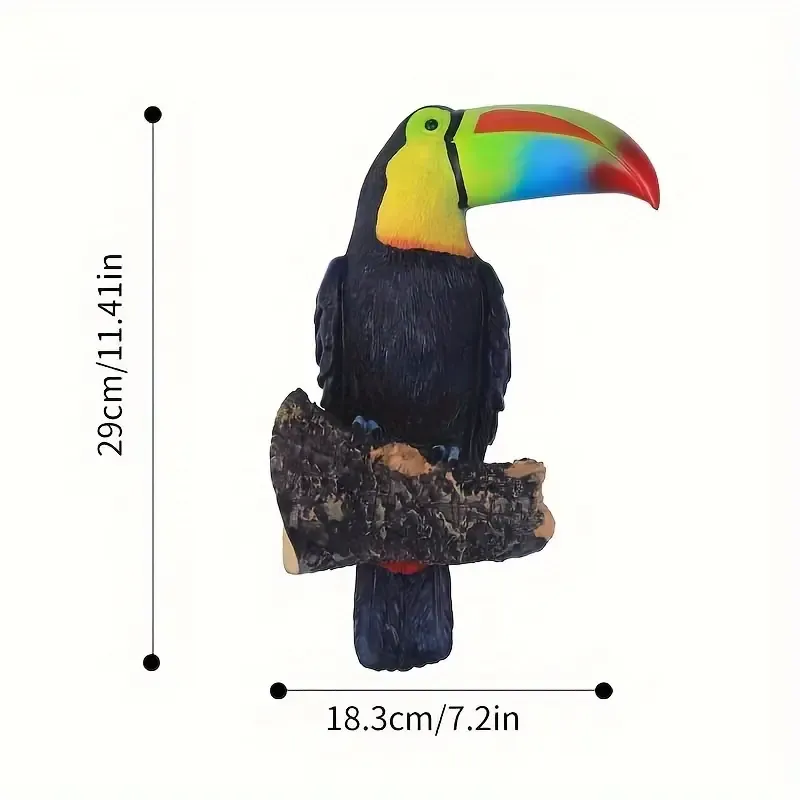 Toco Toucan Garden Statue-Handcrafted Resin Bird of Paradise Decor