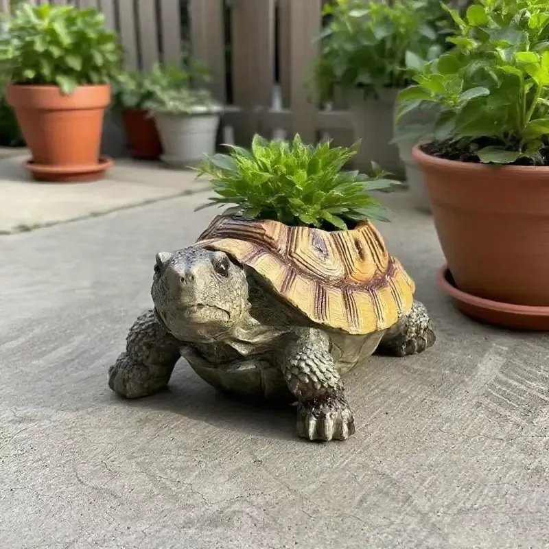  Creative Turtle Resin Planter🐢