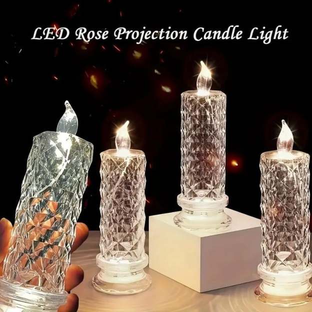 【LAST DAY SALE】LED Crystal Candle Lights ✨🕯️🔥 Buy 2 Get 1 Free, Ends Today!