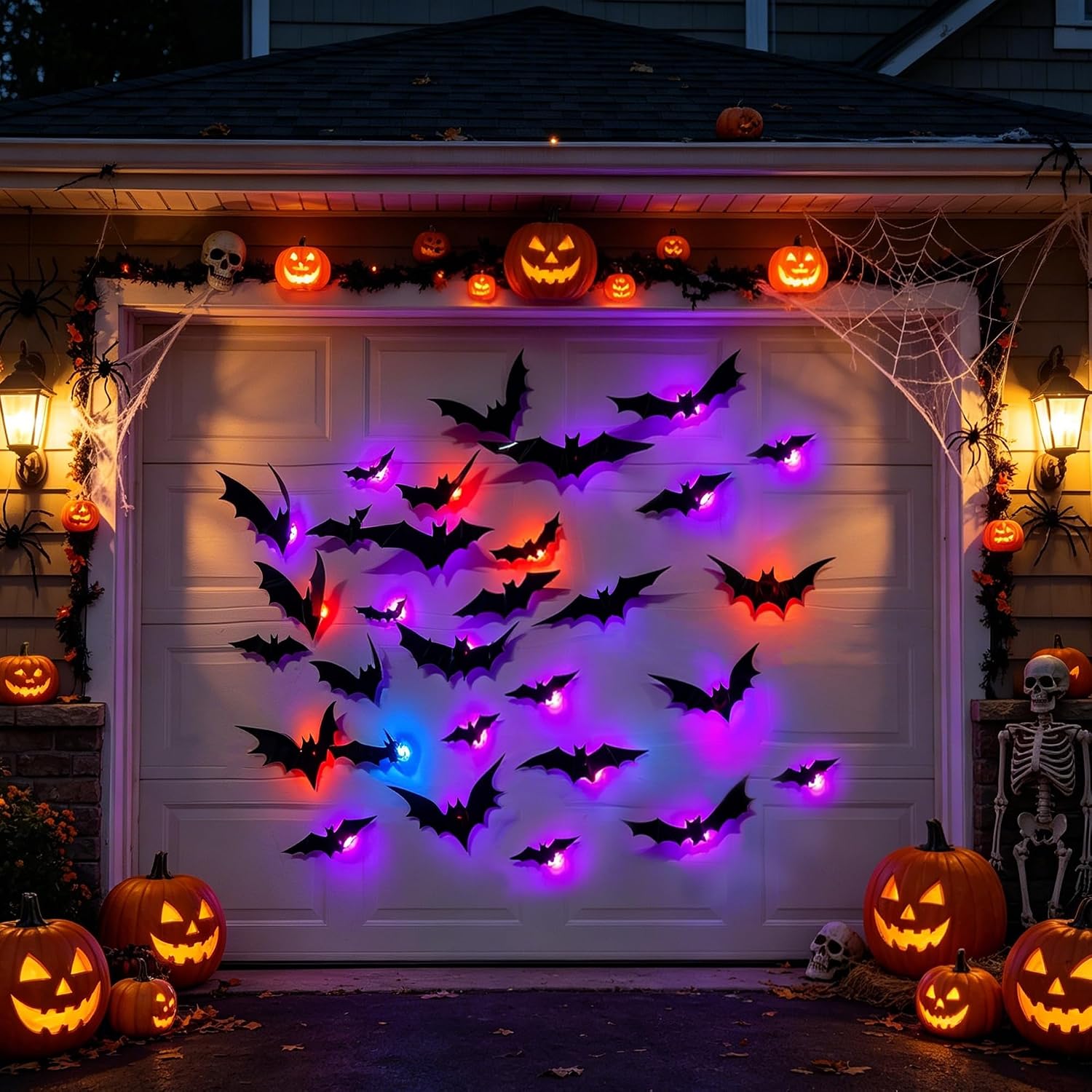 🎃Halloween Colorful LED Bat Lights🦇