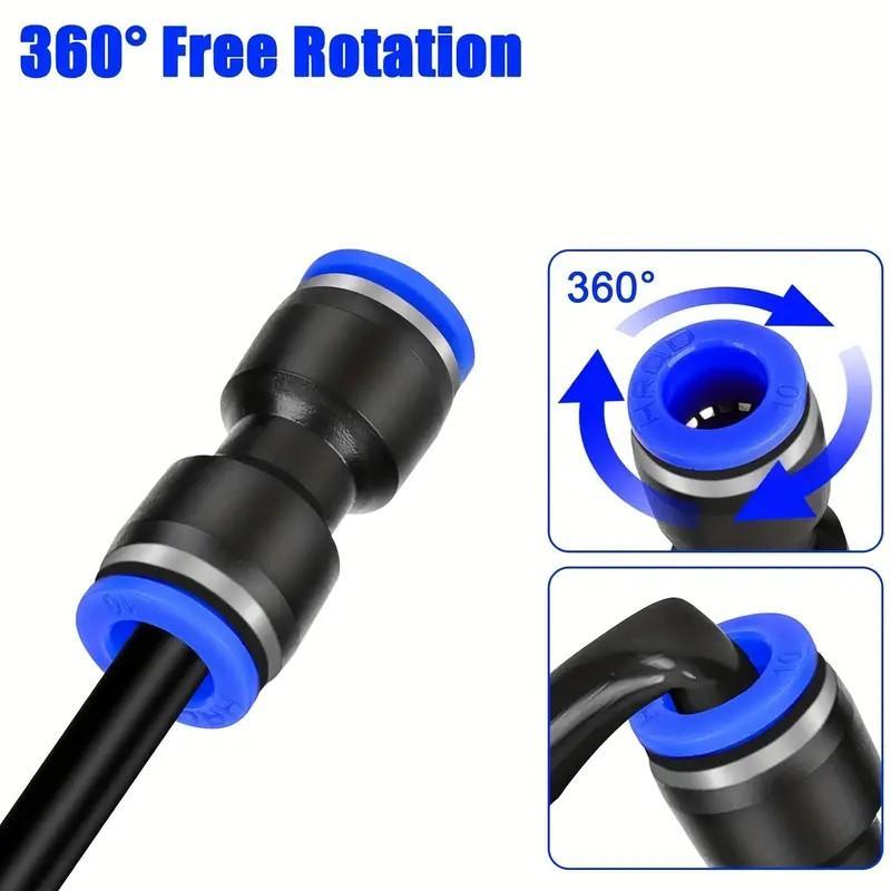 Straight Push Connectors - Quick Connect Air Hose Fittings Tube