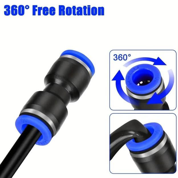 Straight Push Connectors - Quick Connect Air Hose Fittings Tube