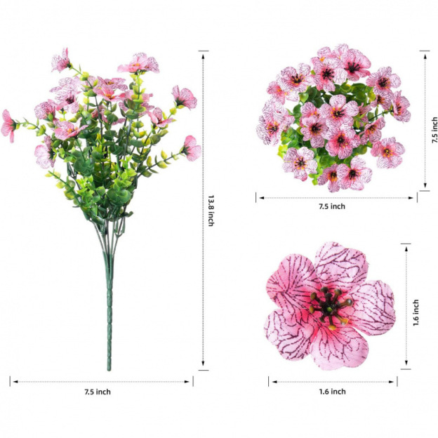 Colorful UV-Resistant Faux Flowers: Artificial Bouquet for Home Party/Garden Decor