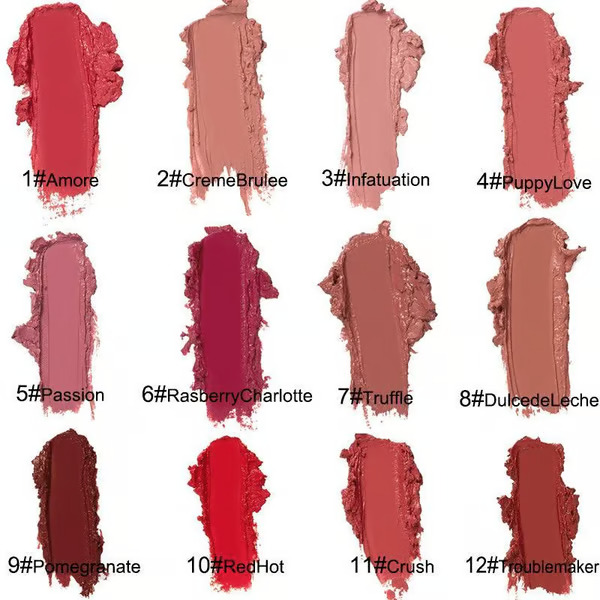 🔥12 Colors Cream Texture Lipstick💄👄