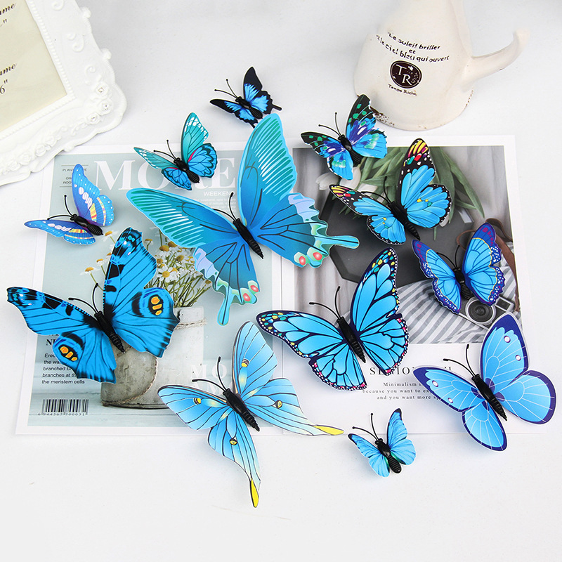 🦋12pcs 3D Fluorescence Butterfly Wall Stickers