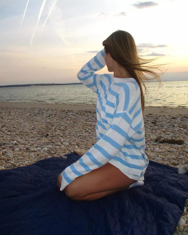 Striped Knit Set, Start Your Comfortable Trend Journey