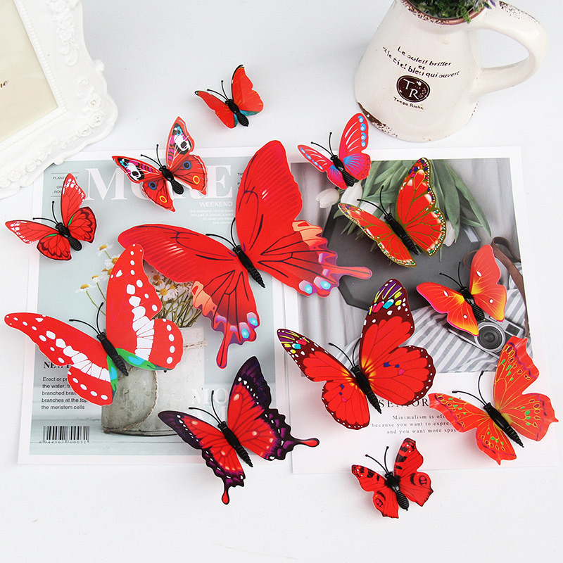 🦋12pcs 3D Fluorescence Butterfly Wall Stickers