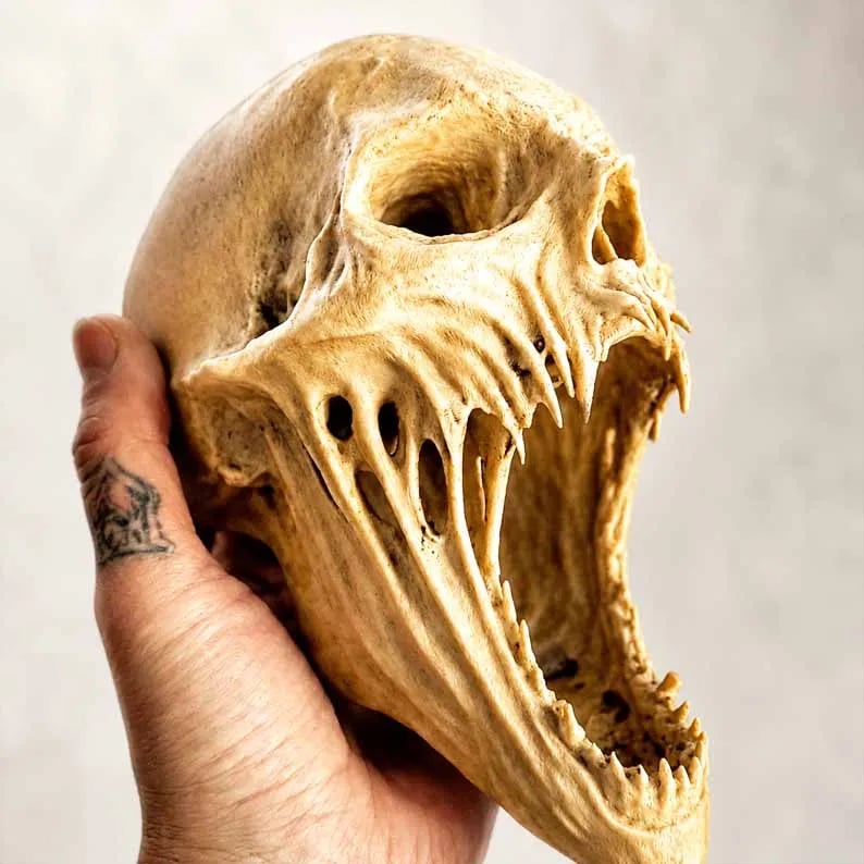 🔥Limited-time 50% off💀Gothic Demon Alien Skull Sculpture