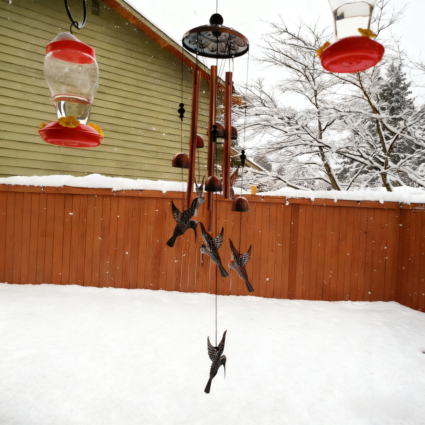 Outdoor Hummingbird Wind Chimes-Retro Aluminum Bird Windchimes🐦
