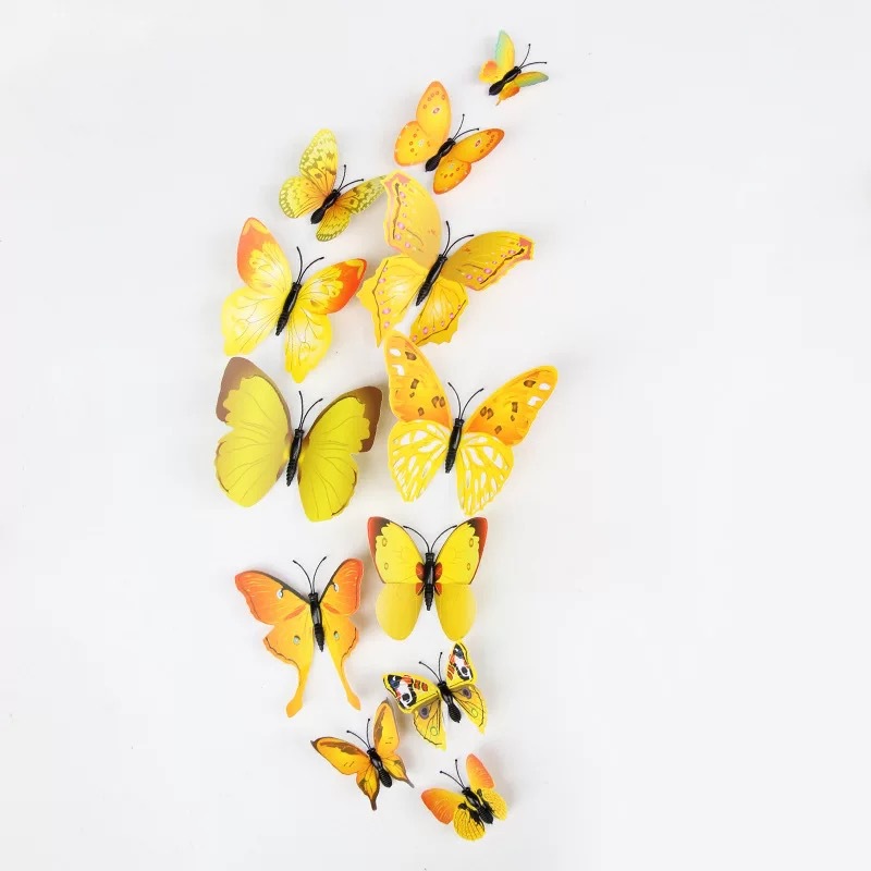 🦋12pcs 3D Fluorescence Butterfly Wall Stickers