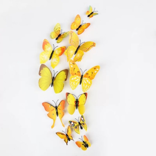 🦋12pcs 3D Fluorescence Butterfly Wall Stickers