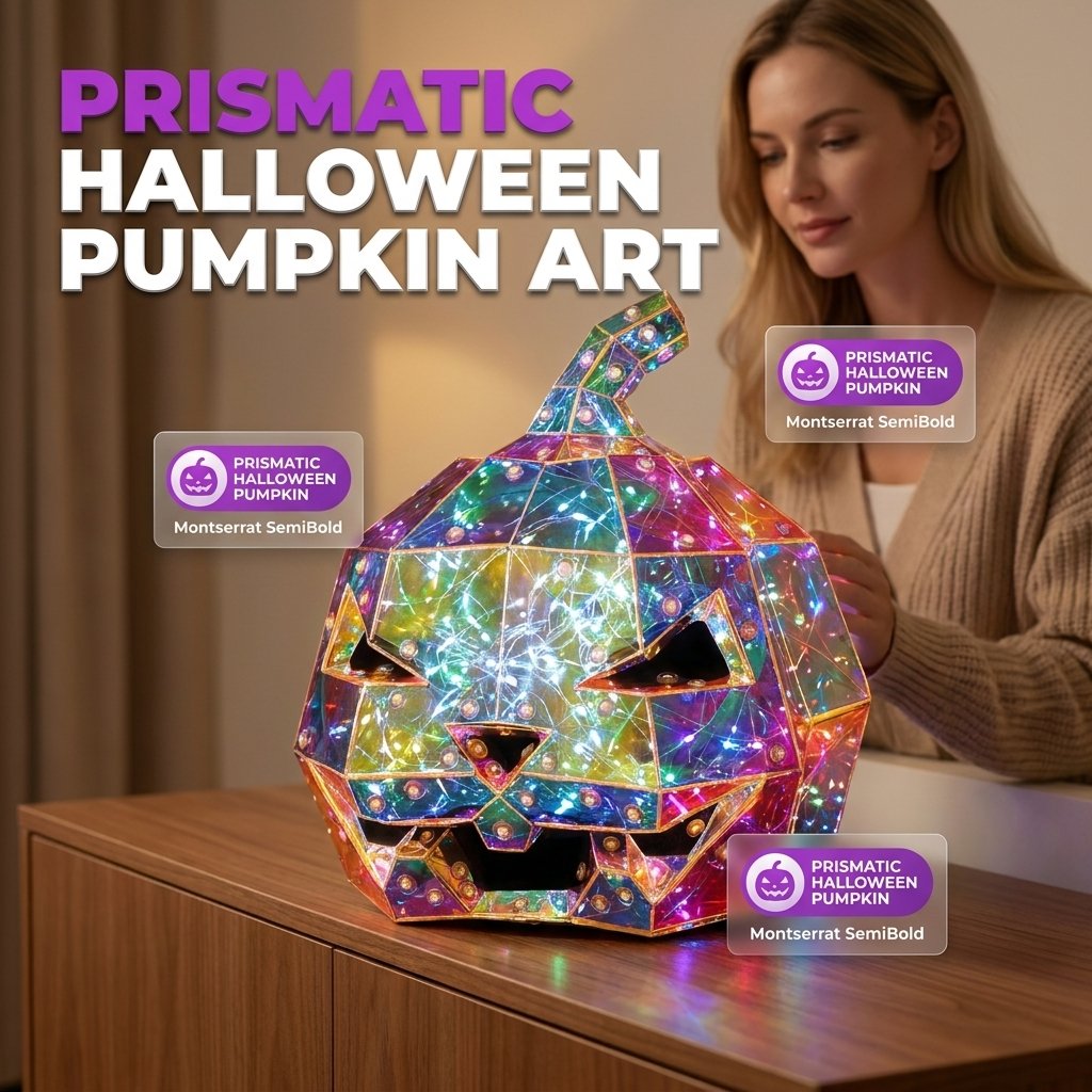 🔥Colorful Pumpkin Lamp | Prism Effect Pumpkin Art Sculpture Night Light