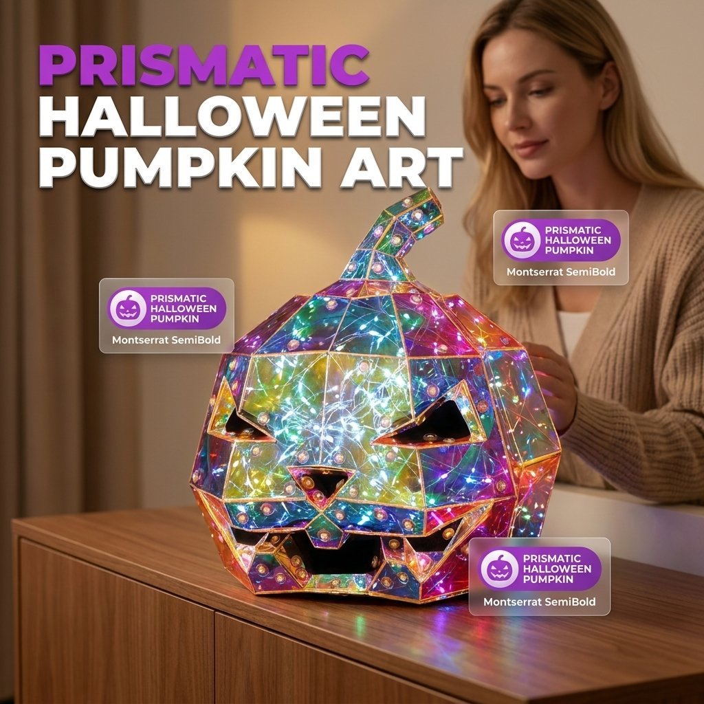 🔥Colorful Pumpkin Lamp | Prism Effect Pumpkin Art Sculpture Night Light