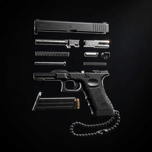 Compact tactical design Glock keychain holster