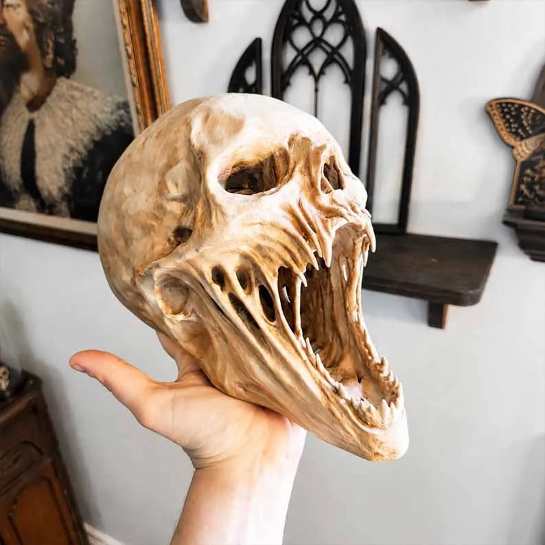 🔥Limited-time 50% off💀Gothic Demon Alien Skull Sculpture
