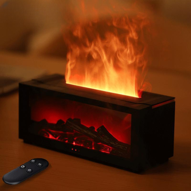 Simulated Fireplace Flame Humidifier