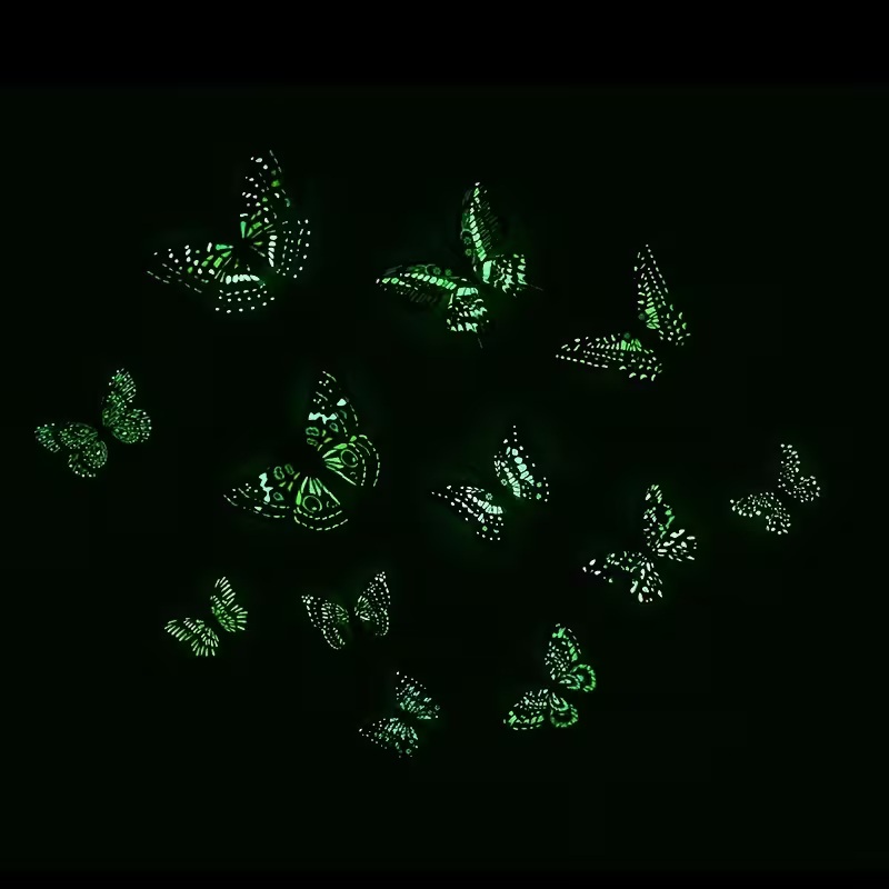 🦋12pcs 3D Butterfly Wall Stickers: Light Up Your Home with Whimsical, Colorful Flair