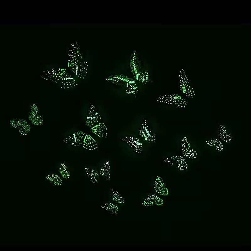 🦋12pcs 3D Butterfly Wall Stickers: Light Up Your Home with Whimsical, Colorful Flair