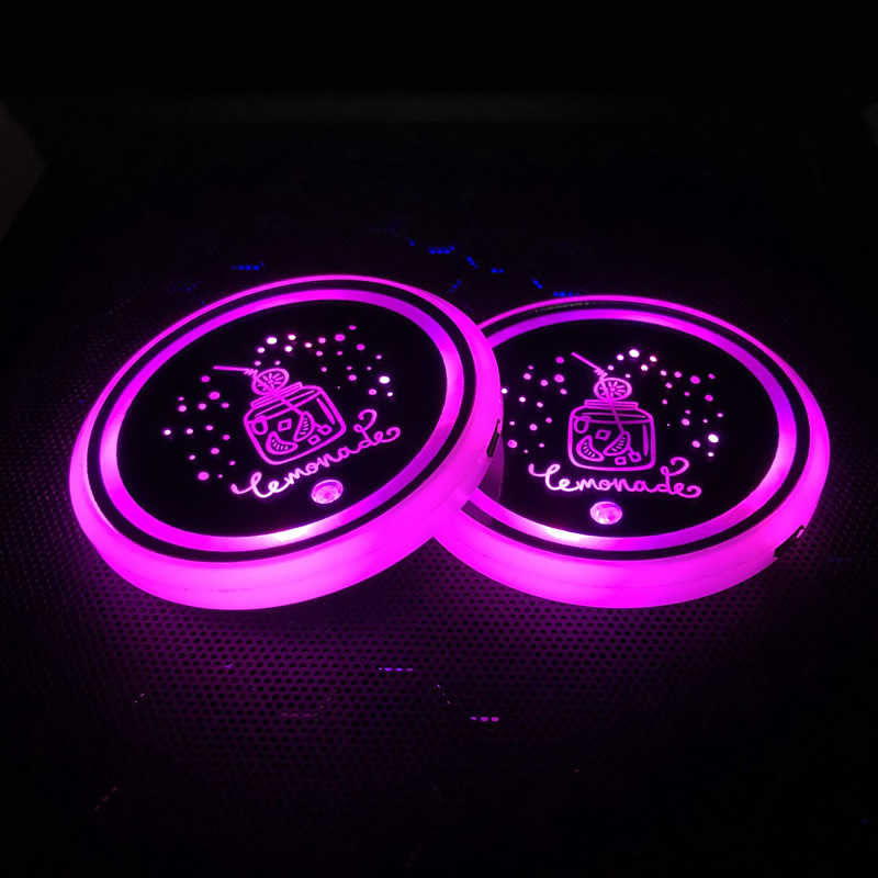 2PCS LED Car Coasters