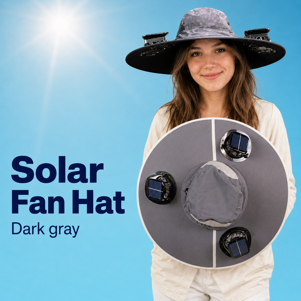 🔥HOT SALE NOW 49% OFF🔥Solar Cooling Sun Hat – Portable Fan Cap