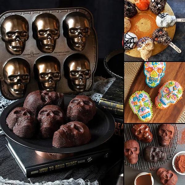 3D Skull Mold - Food Grade Stainless Steel Baking Pan