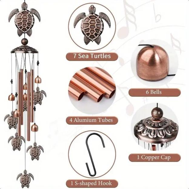 🐢 Vintage Turtle Wind Chime