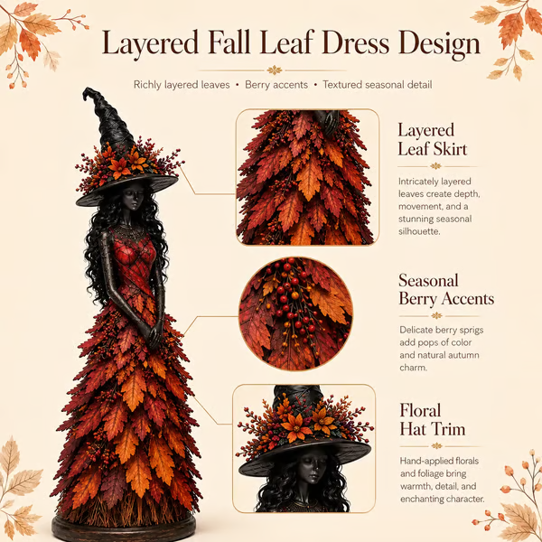 💥LAST DAY 49% OFF - 🧙 Enchanted Autumn Witch Figurine
