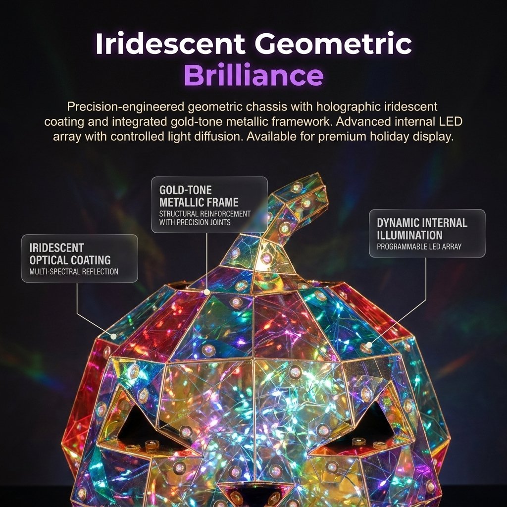 🔥Colorful Pumpkin Lamp | Prism Effect Pumpkin Art Sculpture Night Light