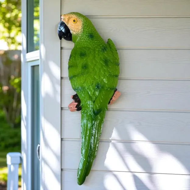 🔥50% OFF 12" Resin Parrot Design Outdoor Statue🦜
