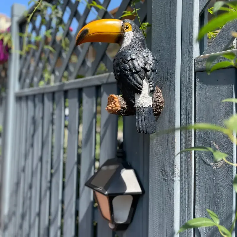 Toco Toucan Garden Statue-Handcrafted Resin Bird of Paradise Decor