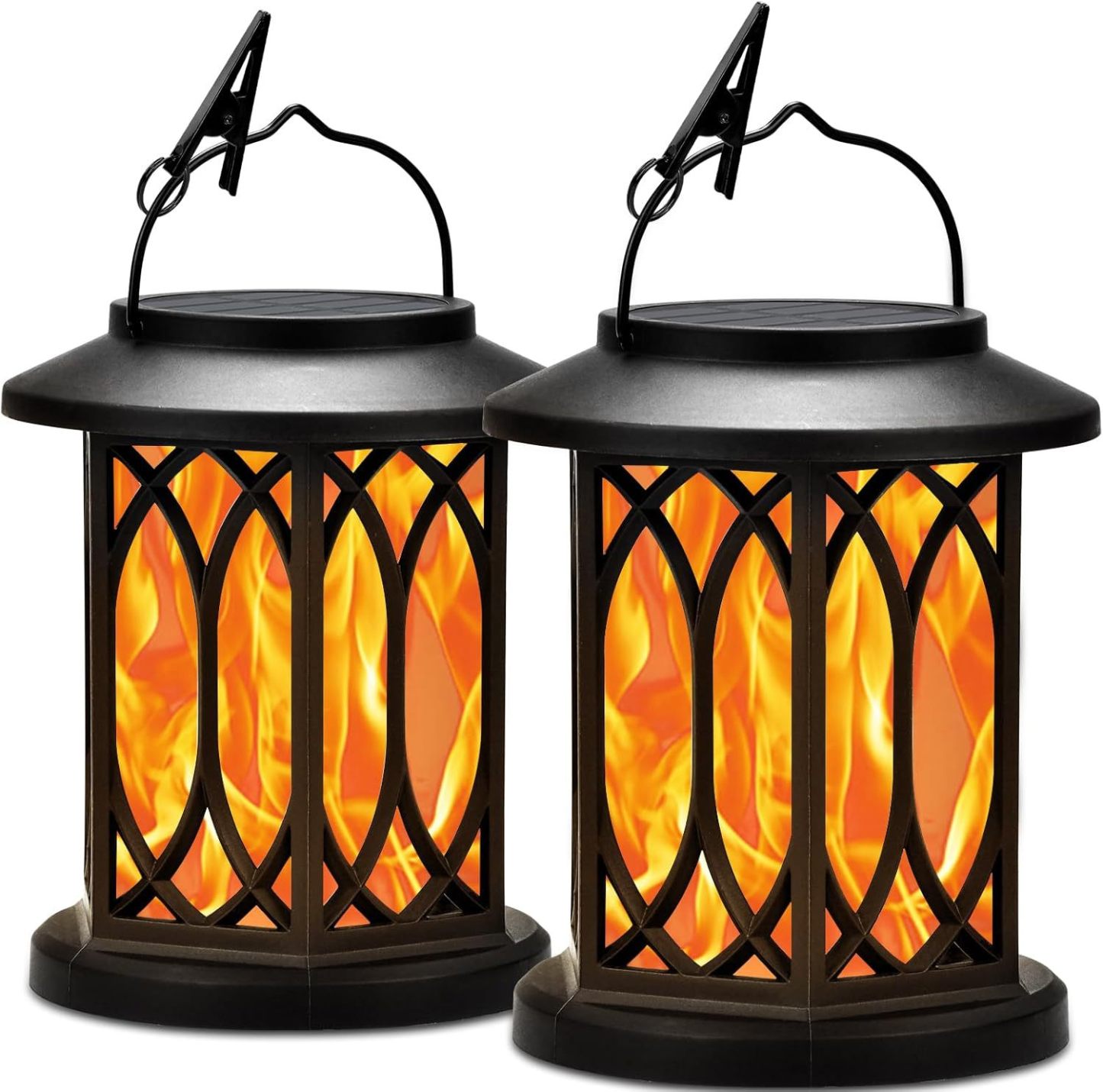 🏆Flash Sale⚡ 50K+ SOLD! Almost Gone-💥✨🔥 Upgraded Flickering Flame Solar Lantern Outdoor Waterproof Light