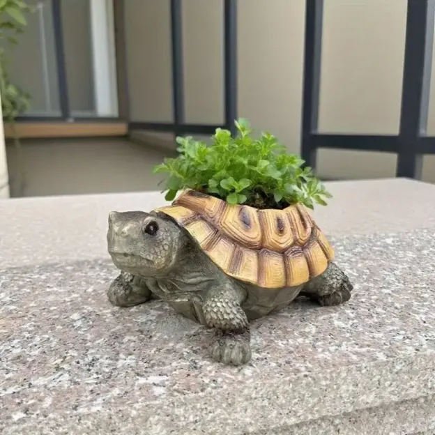  Creative Turtle Resin Planter🐢