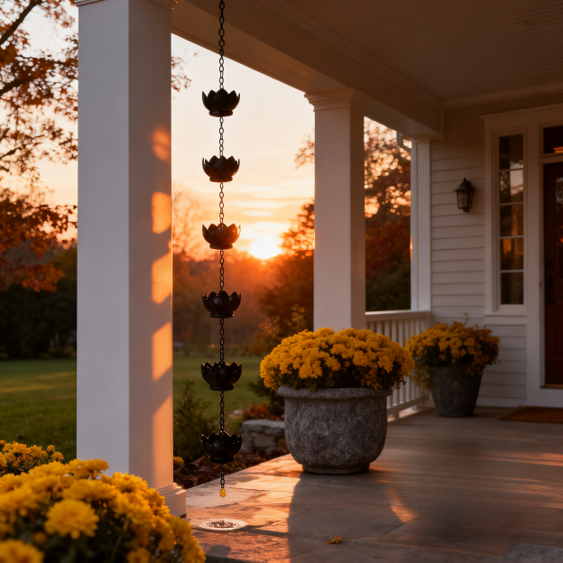 Lotus Rain Chain Double Anti-Rust Thickened Water Divertor