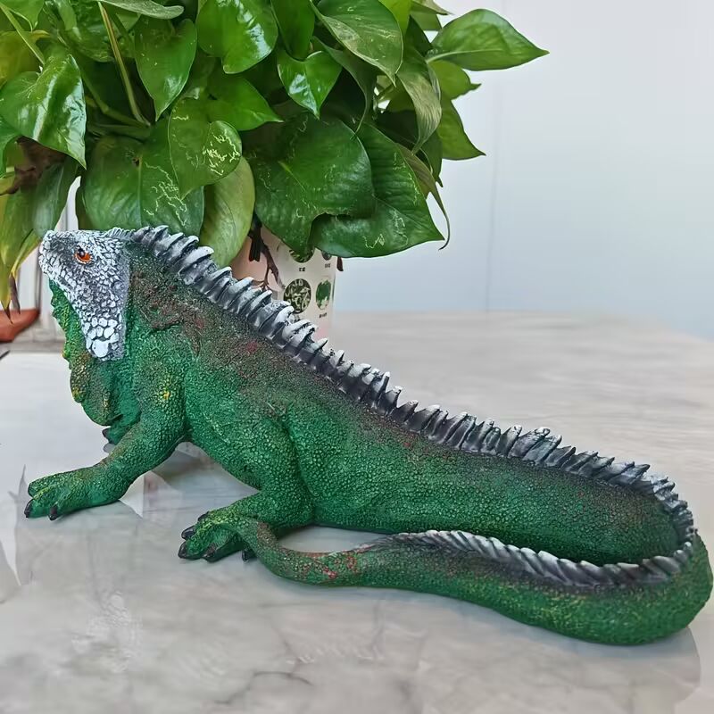 Realistic Iguana Lizard Statue