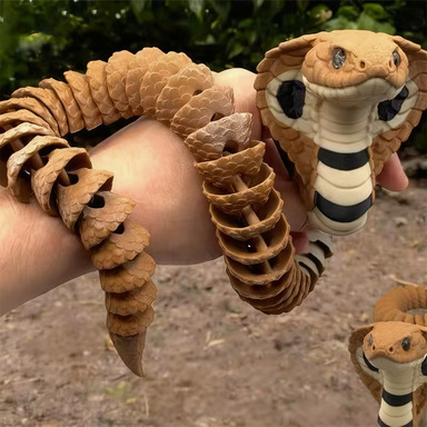 3D Printed Articulated Cobra Figurine
