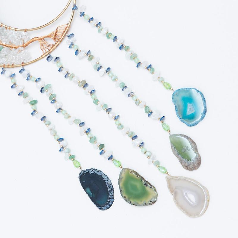 🌙Boho Moon Crystal Wall Decor for Cozy Home Ambiance💎