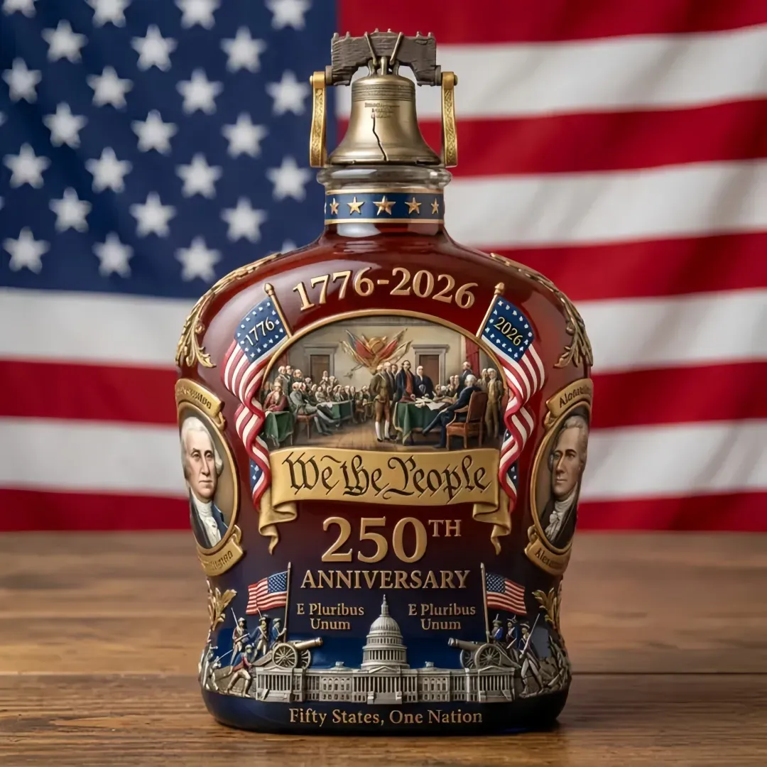 Olygee We The People 250 Whiskey Decanter | Crystal That Captures 250 Years of American Spirit